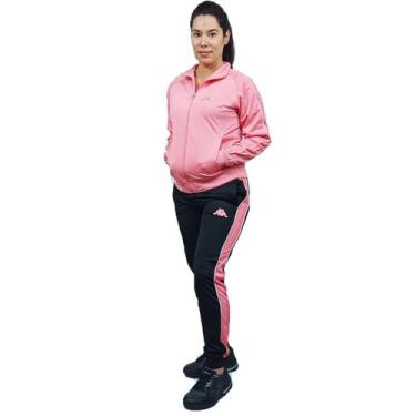 Imagem de Agasalho Feminino Kappa Sport Logo Helanca, Rosa, G