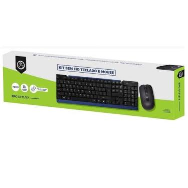 Imagem de Kit Teclado e Mouse Sem fio USB BPC-5271/17 - Brazilpc