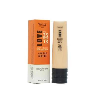 Imagem de Base Líquida Matte Alta Cobertura Max Love FPS 35  30ml Cor 53 - Max L
