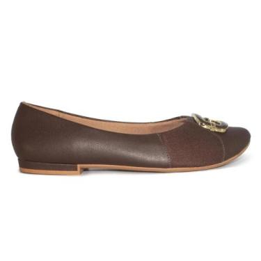 Imagem de Sapatilha joanetes usaflex couro, Chocolate, 35