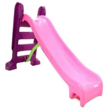 Imagem de Escorregador Médio 3 Degraus Rosa - Sophia Brinquedos 
