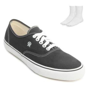 Imagem de Tênis Rainha Mont Car IV e Meia RN24-RA0238, 43, Preto, Branco