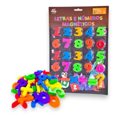 Imagem de Números Magnético Brinquedo Educativo 26pçs Com Imâ Colorido - ToyKing