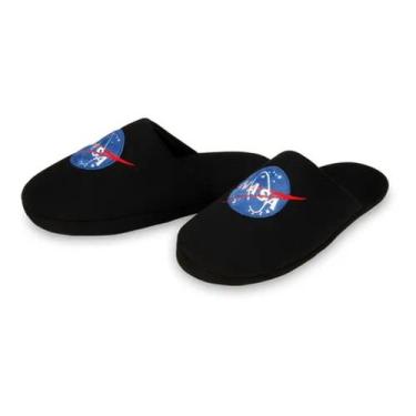 Imagem de Pantufa Chinelo Astro Preto Sola Emborrachada Importway Tamanho 34/35 