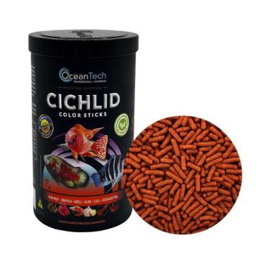 Imagem de Ração Ocean Tech Cichlid Color Sticks 300g Para Ciclídeos - Tropical