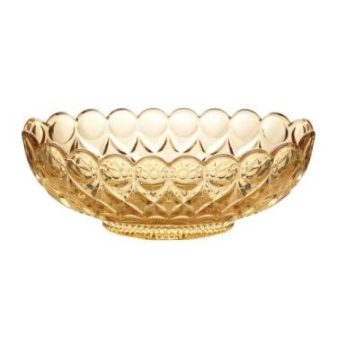 Imagem de Centro de Mesa Decorativo Cristal de Chumbo Angel Âmbar 29x13x11cm - W