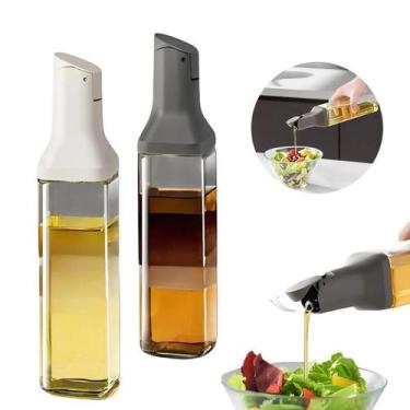Imagem de Galheteiro Quadrado de Vidro 500ml Abre Automaticamente - TOP RIO