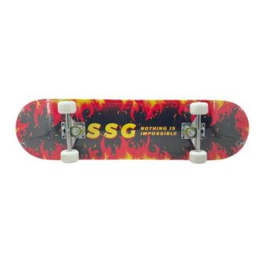 Imagem de Skate Para iniciantes Até 50kg Rodas Macias 53mm Abec-7 Seething Cores
