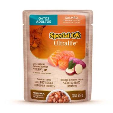 Imagem de Sachê Special Cat Para Gatos Adultos Sabor Salmão 85g Caixa Lacrada Co