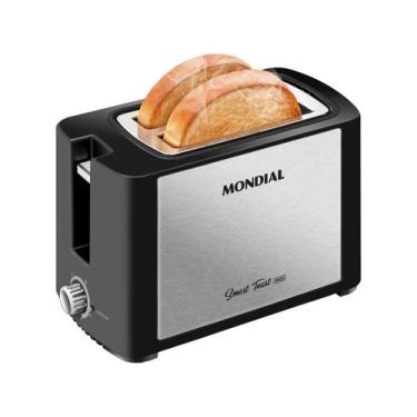 Imagem de Torradeira Inox Mondial T13 220V, Preto e inox, 220V