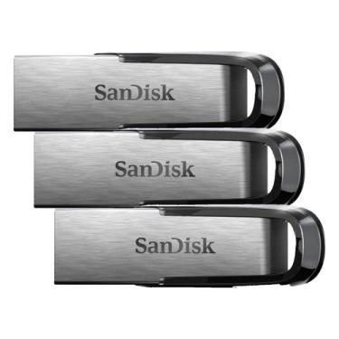 Imagem de Pen Drive Sandisk Ultra Flair 128GB USB 3.0 Pacote com 3