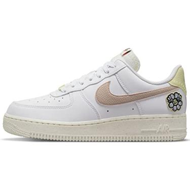Imagem de Nike Tênis feminino Air Force 1 '07 Next Nature, branco/azul borda/tom cítrico/Oxford rosa, 39, Branco, 39