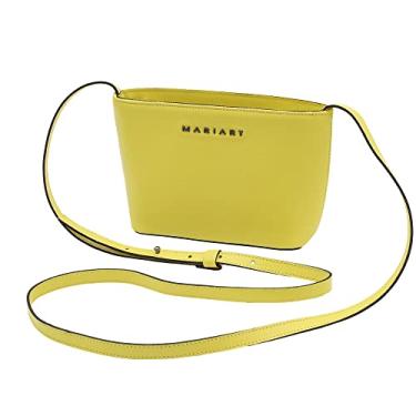 Imagem de Bolsa de Couro Bovino Legítimo Feminina Transversal Mariart Mini Cristal (Citrus)