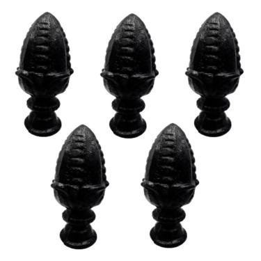 Imagem de Kit 5 Pinhas Ferro Fundido N09 P/ Grade Portão Sacada Muro