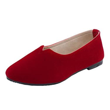 Imagem de Chinelos para mulheres, sandálias anabela vintage vazadas casuais de verão para uso externo gladiador, Vermelho, 6.5