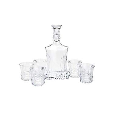 Imagem de CJ 7PC 1 GARRAFA DE WHISKY 550ml E 6 COPOS DE CRISTAL 240ml