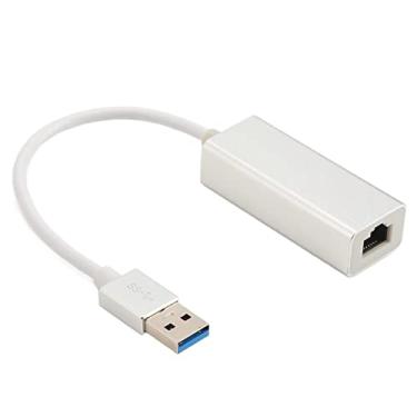 Imagem de ASHATA Adaptador USB para Ethernet, 10 m 100 m 1000 m USB 3.0 para RJ45 Gigabit Ethernet LAN, estação de ancoragem USB RJ45 Hub para Win7 8 10 XP 2000, para Vista, Linux, etc