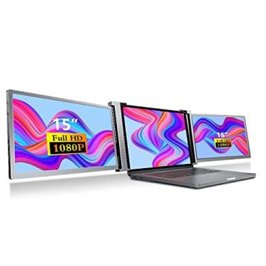Imagem de Monitor portátil para laptop,Portable Triple-screen Monitor Laptop Expansion Screen 1920 * 1080 Resolution Easy Installation