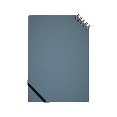 Imagem de Notebook em anel japonês, cinza, grade de pontos