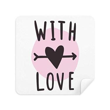Imagem de DIYthinker With You Love Rosa Quote Estilo Pano de Limpeza de Tela Tecido Camurça 2 Peças