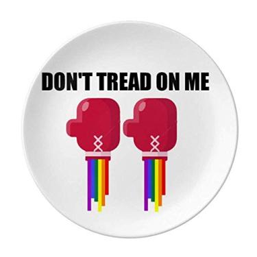 Imagem de Prato decorativo de porcelana Dont Tread On Me Salver Prato de jantar