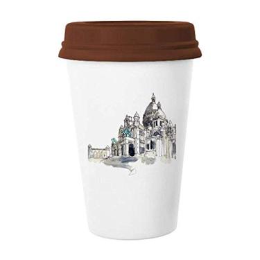 Imagem de Caneca Sacre-Coeur em Paris França Copo de Cerâmica Copo de Café Copo