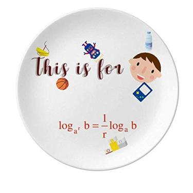 Imagem de Mathematical Formula Expressing Computational Index Prato de Porcelana Jantar Prato Redondo Masculino