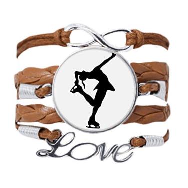 Imagem de DIYthinker Pulseira feminina esportiva de dança patinadora com corrente de amor para presente