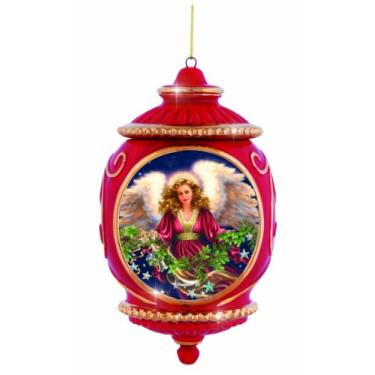 Imagem de Precious Moments Anjo com enfeite de guirlanda