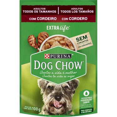 Imagem de Ração Úmida Nestlé Purina Dog Chow Cordeiro para Cães Adultos de Todos os Tamanhos - 100 g