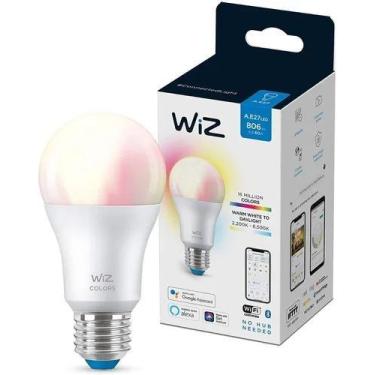 Imagem de Lâmpada Smart Bulbo Inteligente Wifi Rgb 800Lm A60 127V Wiz