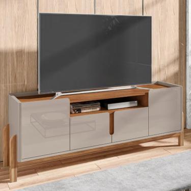 Imagem de Rack para Tv até 60 Polegadas 4 Portas 190cm Lizz Casa D - Off White/Cedro