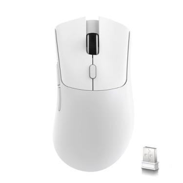 Imagem de ATTACK SHARK Mouse para jogos sem fio R1, conexão de três modos (2,4G/com fio/BT5.2), 55 g leve, sensor óptico DPI 18K, HUYU 20 milhões de vida útil das chaves, design ergonômico, para