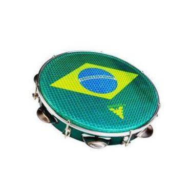 Imagem de Pandeiro Acrilico 12 Pol. Brasil Verde Phoenix [F086]