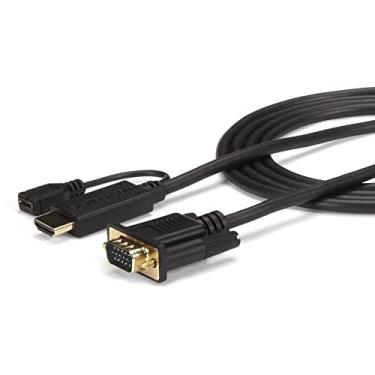 Imagem de StarTech.com Adaptador HDMI para VGA HD2VGAE2-1080p - 1920 x 1080 - Preto - Conversor HDMI - Adaptador de monitor VGA para HDMI