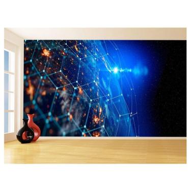 Imagem de Papel De Parede 3D Tecnologia Wifi 5G Net Redes 3,5M Tec28