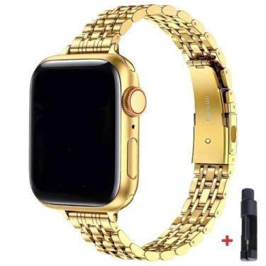Imagem de Waillynice Capa + pulseira de silicone inteligente para Apple Watch séries 3, 4, 5, 6, Se 7 e 8 de 45 mm, 44 mm, 41 mm, 42 e 40 mm (série 6SE54 de 44 mm, M)