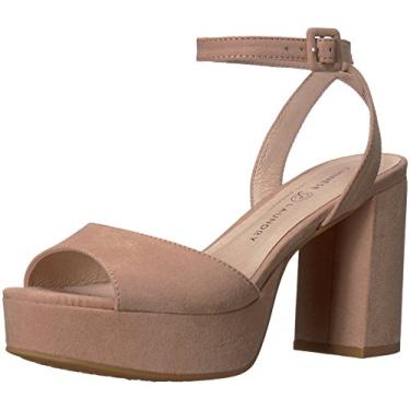 Imagem de Chinese Laundry Sandália feminina de salto Theresa, Camurça nude escura, 40