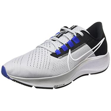 Imagem de Nike Tênis de corrida masculino Air Zoom Pegasus 38, Lobo, cinza, branco, preto, 006, 7.5