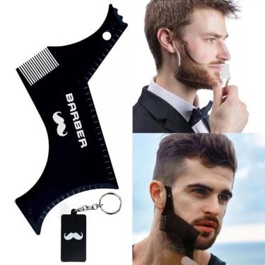 Imagem de Pente Acrilico Alinhador Barba E Bigode Alinhamento Estiloso