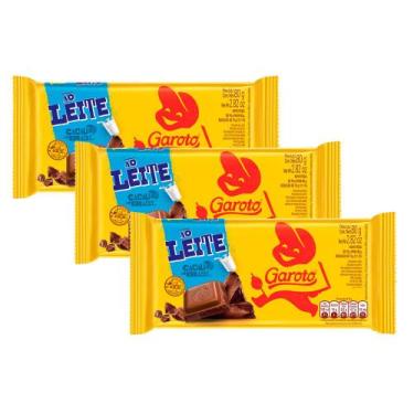 Imagem de Kit 3 Chocolate Garoto ao Leite 80g
