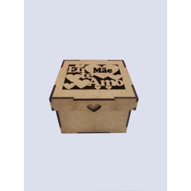 Imagem de M010 Caixinha personalizada dia das mães em MDF cru - Laser Decor Comp