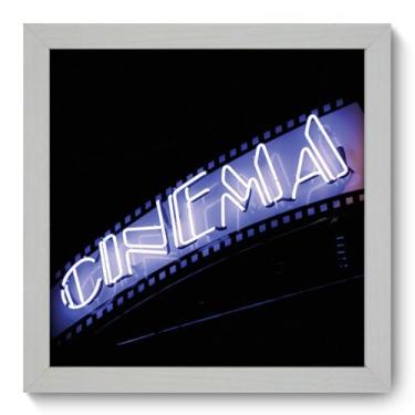 Imagem de Quadro Decorativo - Cinema - 22cm x 22cm - 015qdhb - Allodi