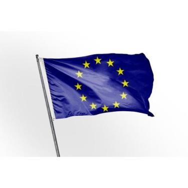 Imagem de Bandeira União Européia 1,50x0,90mt! Dupla Face! - Max Bandeiras