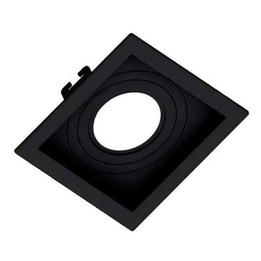 Imagem de Spot de Embutir PAR20 Recuado Quadrado Preto Com Soquete - Decorium