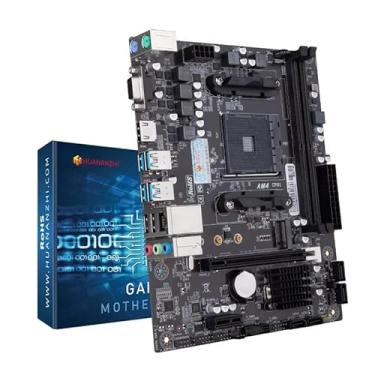 Imagem de Placa-mãe de computador, placa-mãe HUANANZHI AMD A520M-VH Micro-ATX para PC para jogos (suporta Ryzen 3000/4000/5000 e 4000G/5000G, DDR4 64G, SATA3.0 6Gbps, placa-mãe PCIe 3.0 x16 AM4 para PC Desktop