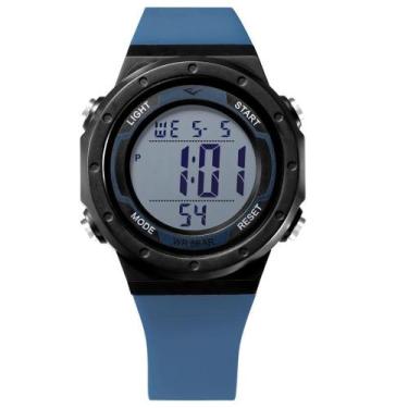 Imagem de Relógio Pulso Masculino Everlast Digital Pulseira Ajustável, Azul