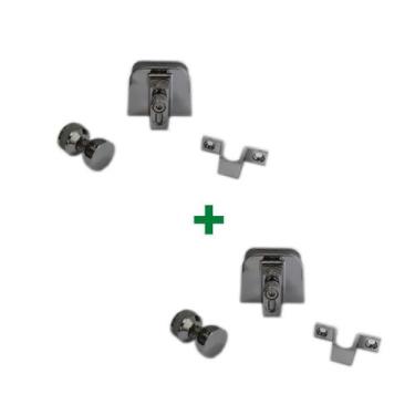 Imagem de Kit janela blindex de correr com 4 folhas - Cromado - Demarcos Engenha