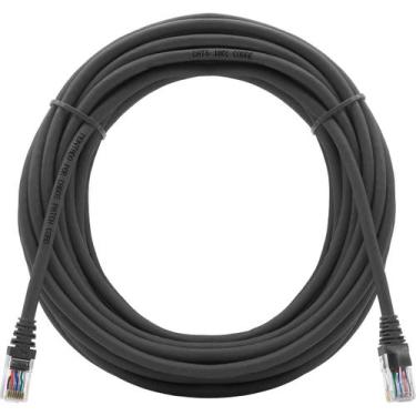 Imagem de Cabo De Rede 15 Metros Patch Cord Cat6 UTP 100% Cobre Cinza Ideal para