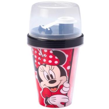 Imagem de Garrafa Infantil Minnie 320ml Lanche Escola Passeio Plasutil - Plasúti